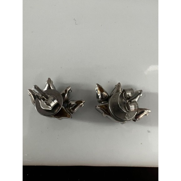 Vintage Sherman Brooch Earrings Dome Signed Blue Rhinestones Crystal Swarovski - Picture 11 of 14